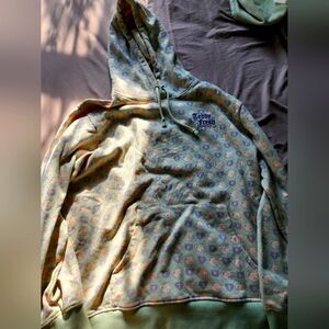 Teddy Fresh Argyle Print Hoodie Mint- Extra Large